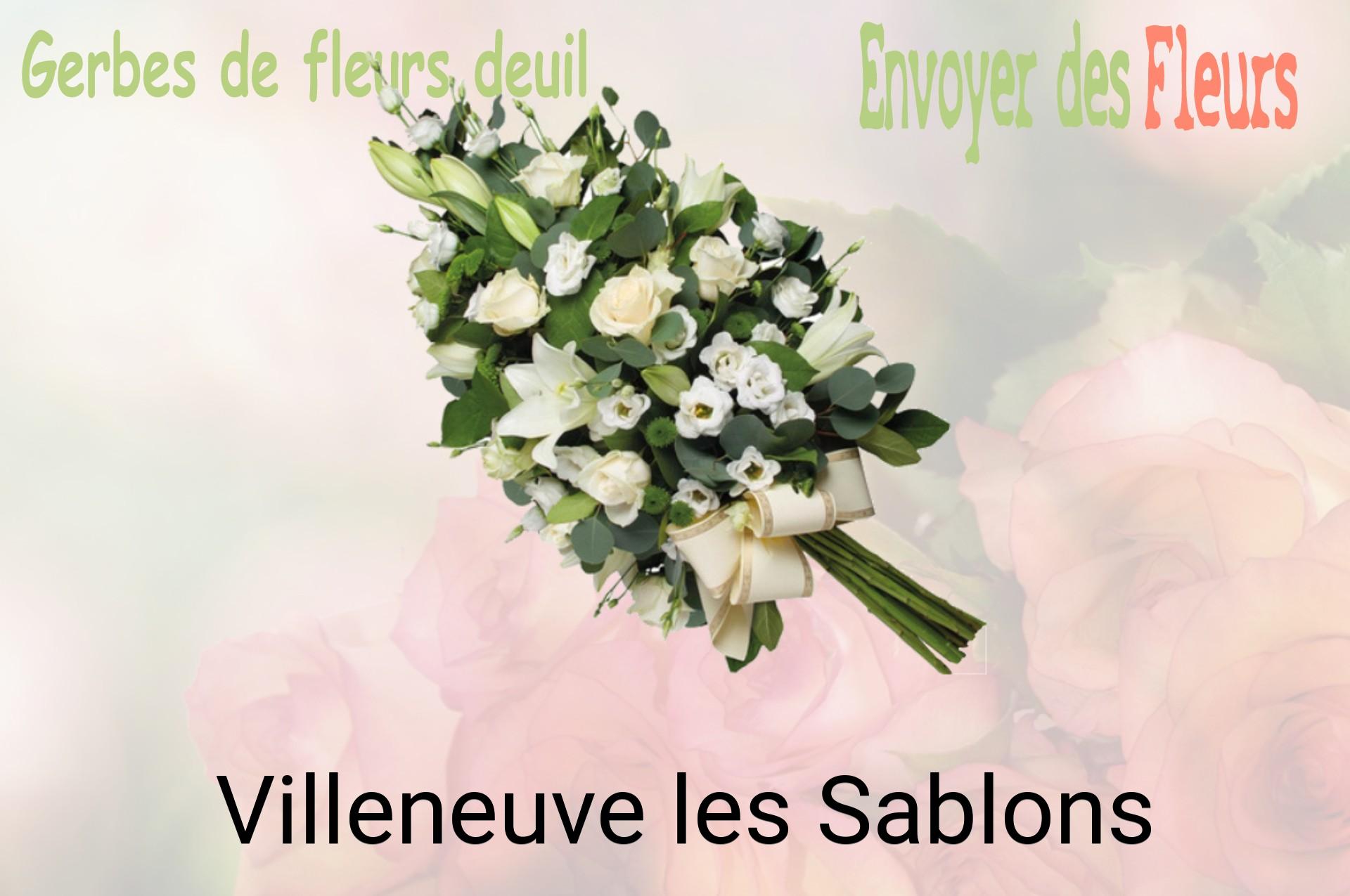 Gerbe de fleurs de deuil livrée à Villeneuve-les-Sablons